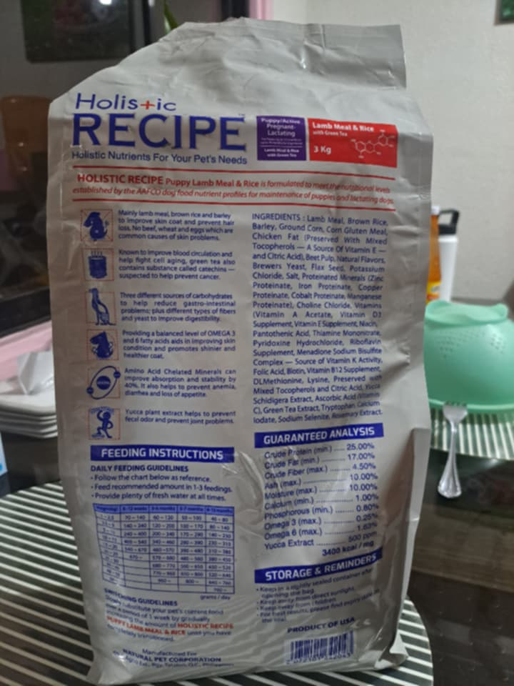 Holistic dog recipe ingredients